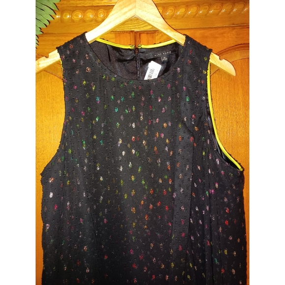 Alex Marie Cassidy Dot Chiffon Assymetric Dress - Picture 5 of 14